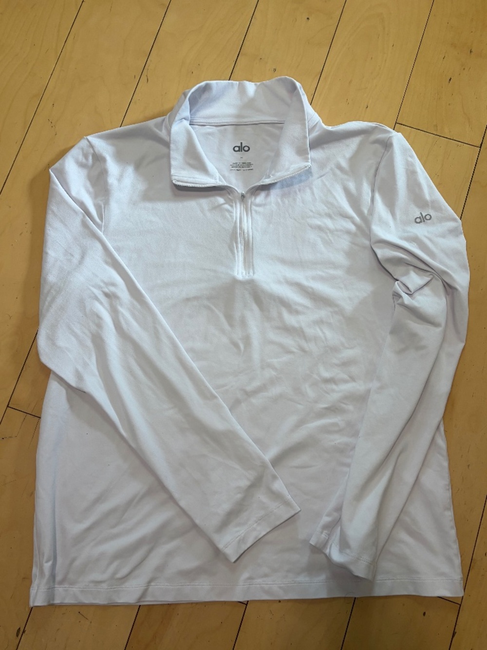 ALO Yoga Men’s Conquer 1/4 Zip Reform Pullover Top - White (Medium)